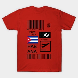 Havana Cuba travel ticket T-Shirt